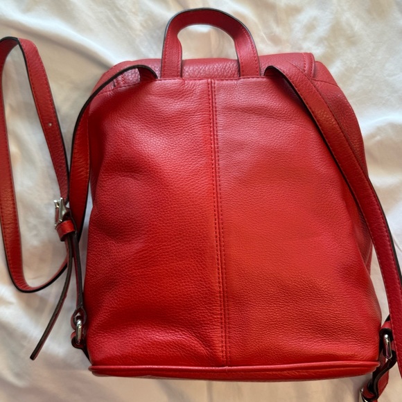 Coach Park Pebbled Leather Turnlock Drawstring Backpack - Picture 8 of 16